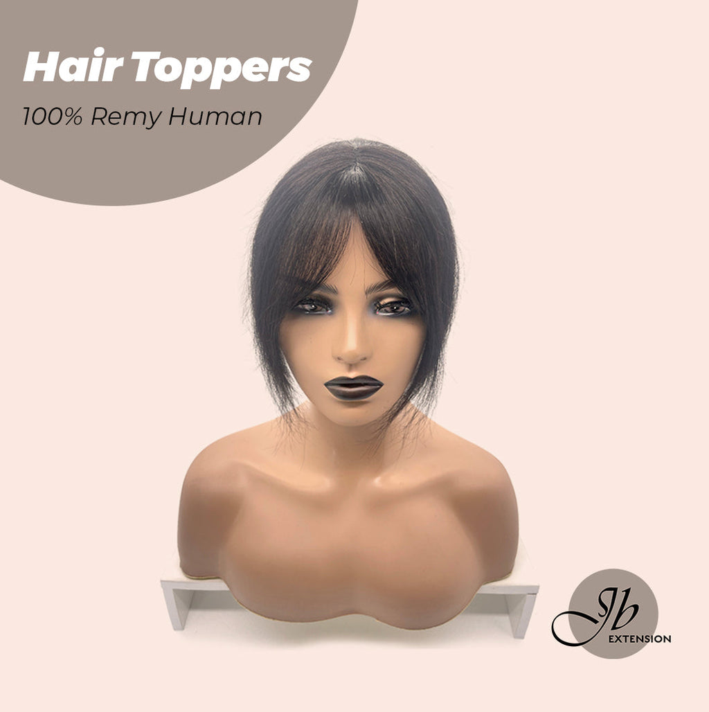 JBEXTENSION Hair Toppers for Women Real Human Hair Clip in Bangs 100% Remy Human Hair Toppers Hair Pieces for Women Hand-madeJB toupee/ toupet Top Hair Piece Straight Hair Pieces for Women with Thinning Hair