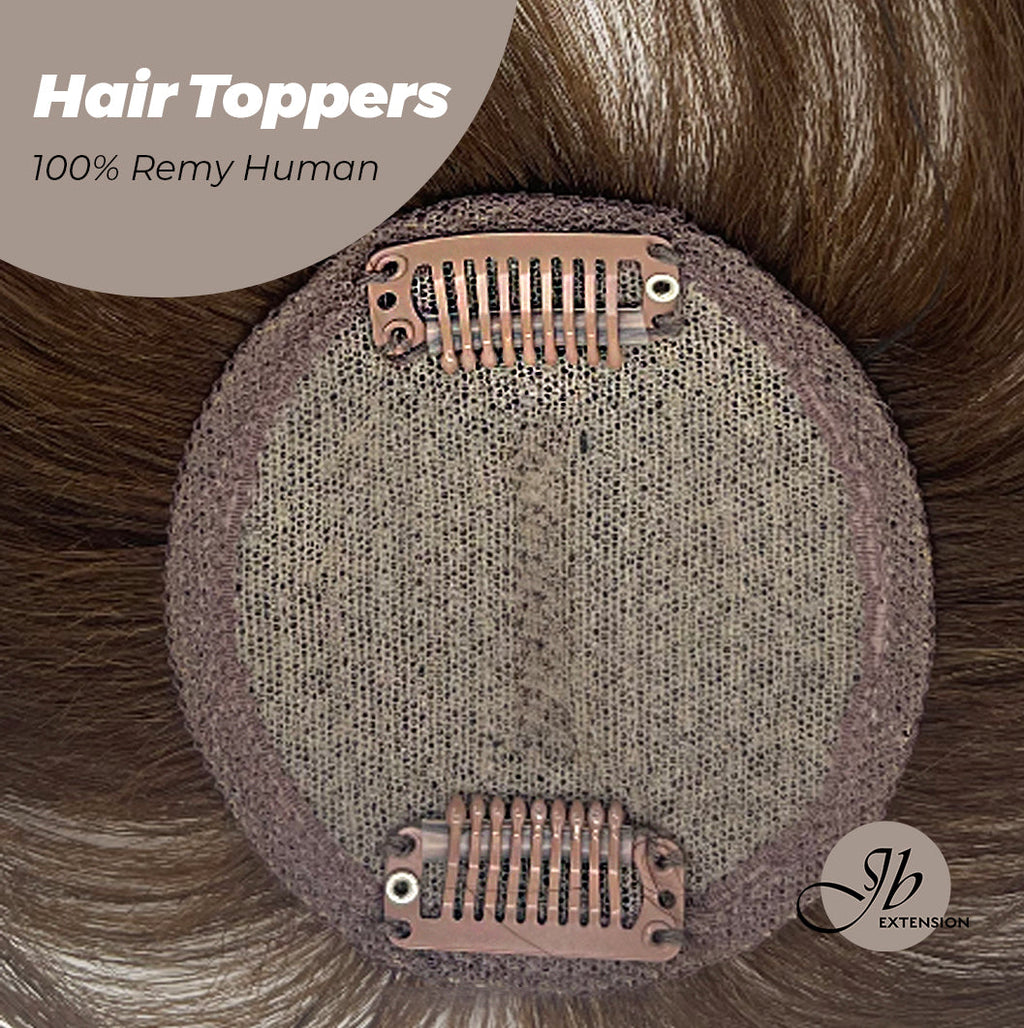 JBEXTENSION Hair Toppers for Women Real Human Hair Clip in Bangs 100% Remy Human Hair Toppers Hair Pieces for Women Hand-madeJB toupee/ toupet Top Hair Piece Straight Hair Pieces for Women with Thinning Hair