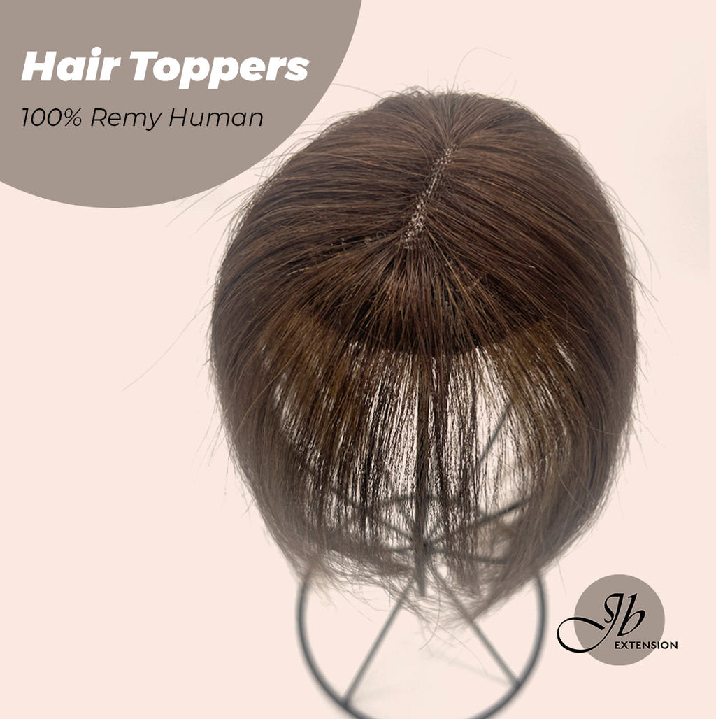 JBEXTENSION Hair Toppers for Women Real Human Hair Clip in Bangs 100% Remy Human Hair Toppers Hair Pieces for Women Hand-madeJB toupee/ toupet Top Hair Piece Straight Hair Pieces for Women with Thinning Hair