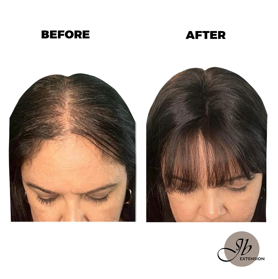 JBEXTENSION Hair Toppers for Women Real Human Hair Clip in Bangs 100% Remy Human Hair Toppers Hair Pieces for Women Hand-madeJB toupee/ toupet Top Hair Piece Straight Hair Pieces for Women with Thinning Hair