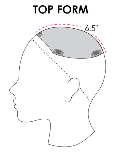 Top Form 6-8 inch (Exclusive) | Monofilament Remy Human Hair Topper by Jon Renau
