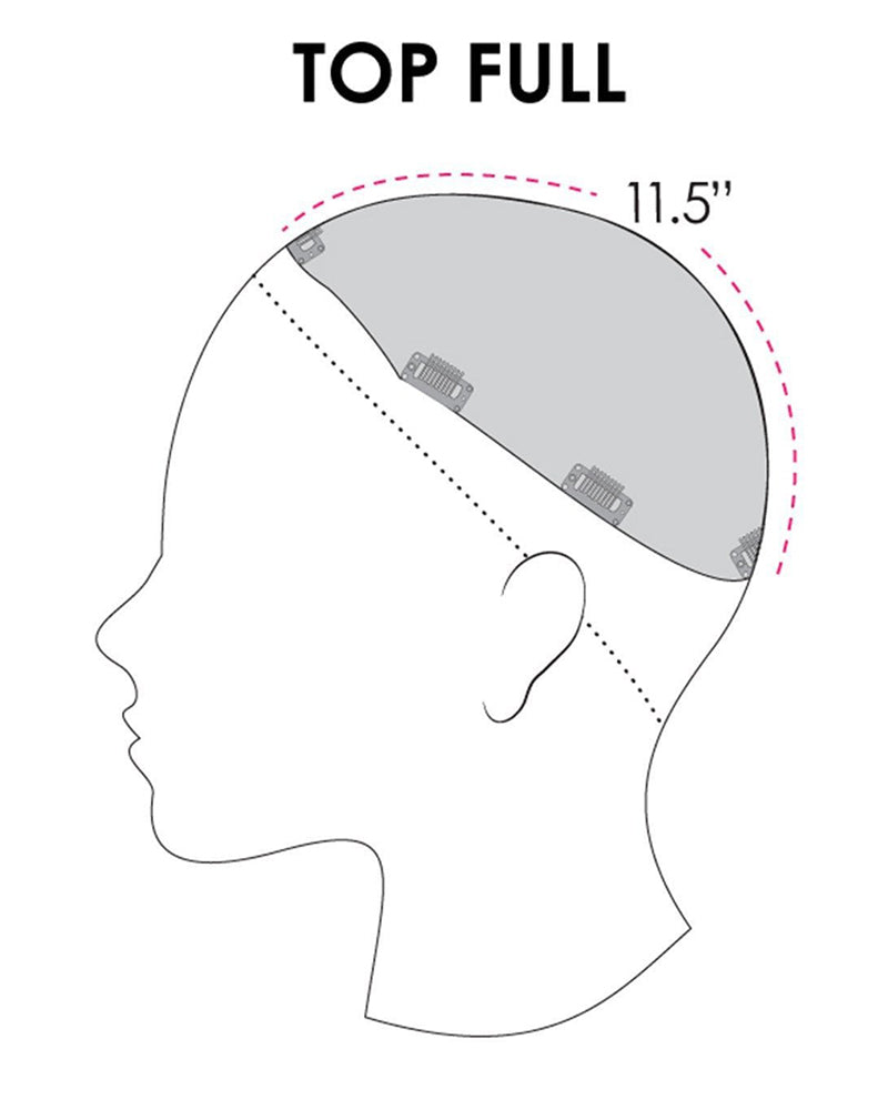 Top Full 12 inch HH | Monofilament Remy Human Hair Topper by Jon Renau