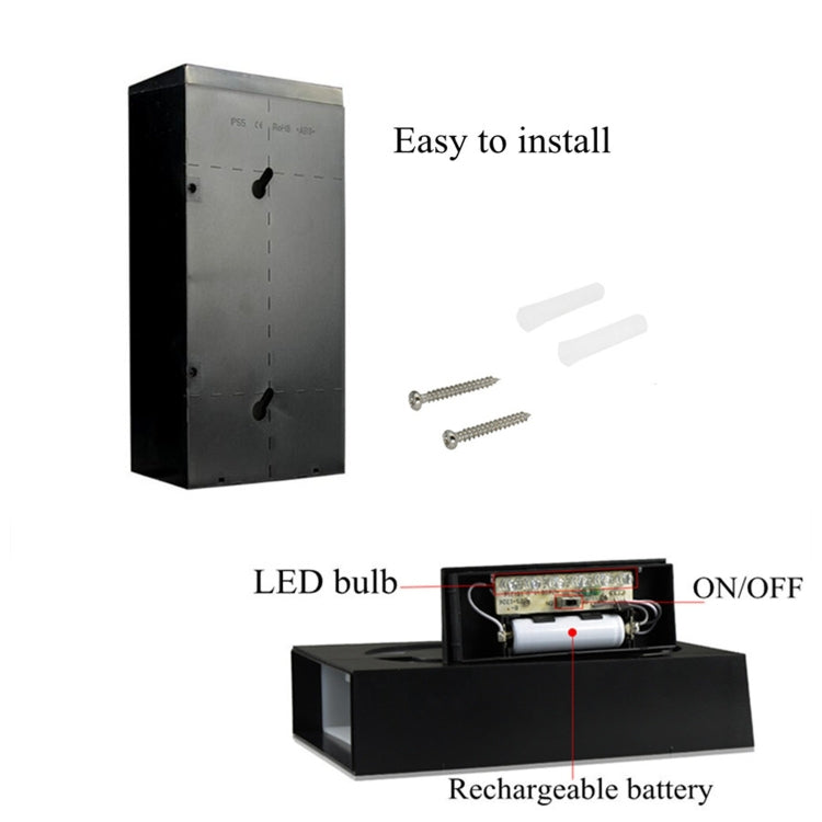 0.36W Solar Powered Wall Mount 6 LEDs Lighting Doorplate Lamp House Number Porch Lights with Solar Pannel(0)