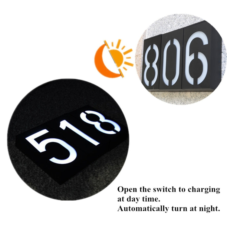0.36W Solar Powered Wall Mount 6 LEDs Lighting Doorplate Lamp House Number Porch Lights with Solar Pannel(0)