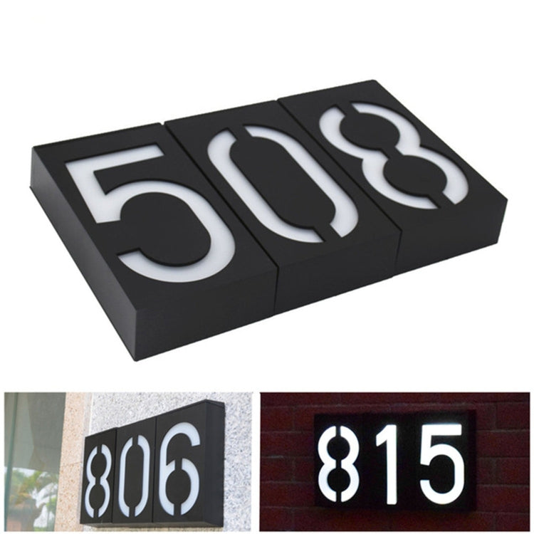 0.36W Solar Powered Wall Mount 6 LEDs Lighting Doorplate Lamp House Number Porch Lights with Solar Pannel(0)