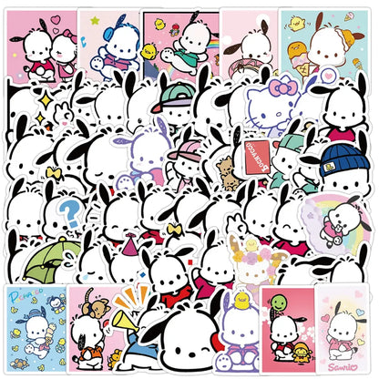 50pcs Sanrio Cartoon Stickers - Hello Kitty, Kuromi, My Melody