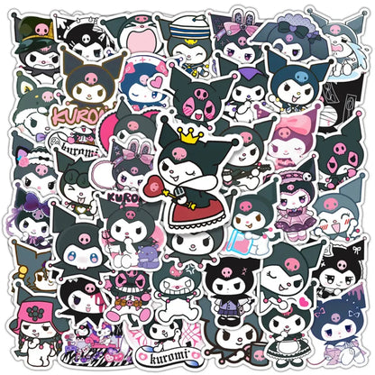 50pcs Sanrio Cartoon Stickers - Hello Kitty, Kuromi, My Melody