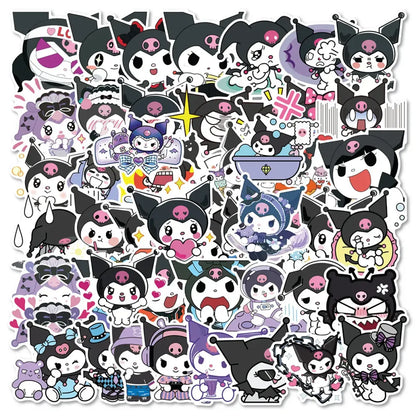50pcs Sanrio Cartoon Stickers - Hello Kitty, Kuromi, My Melody