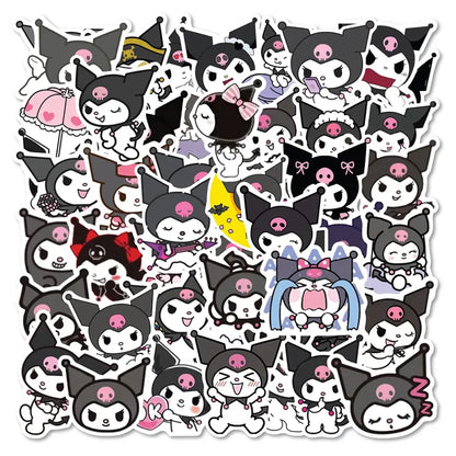 50pcs Sanrio Cartoon Stickers - Hello Kitty, Kuromi, My Melody