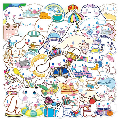 50pcs Sanrio Cartoon Stickers - Hello Kitty, Kuromi, My Melody