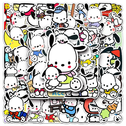 50pcs Sanrio Cartoon Stickers - Hello Kitty, Kuromi, My Melody