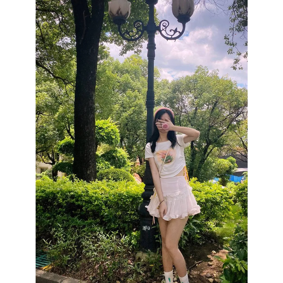 Angelic Lace Ruffle Mini Skirt