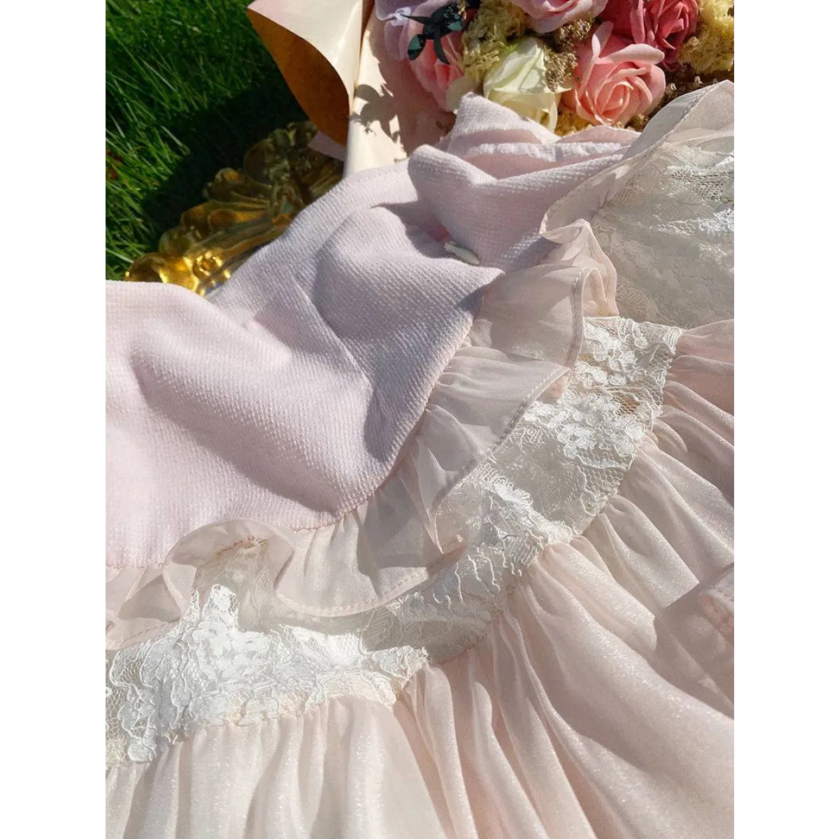 Angelic Lace Ruffle Mini Skirt