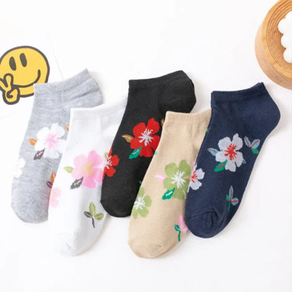 Ankle Boat Socks for Women - Breathable Spring Autumn Casual Socks