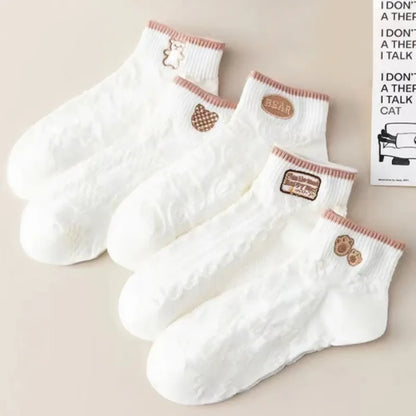 Ankle Boat Socks for Women - Breathable Spring Autumn Casual Socks