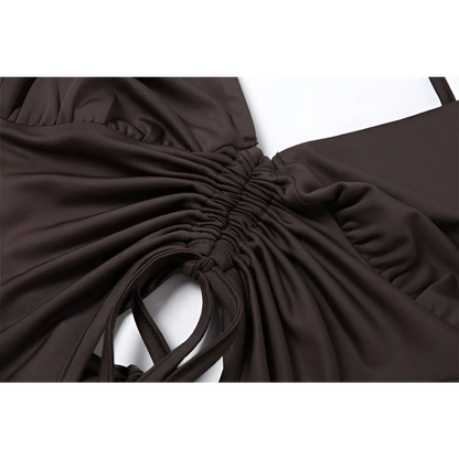 Backless Long Sleeve Crop Tops