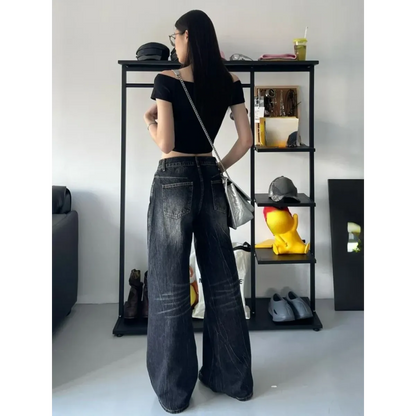 Baggy Y2K Jeans – Grunge Gothic High Street Denim