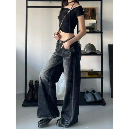 Baggy Y2K Jeans – Grunge Gothic High Street Denim