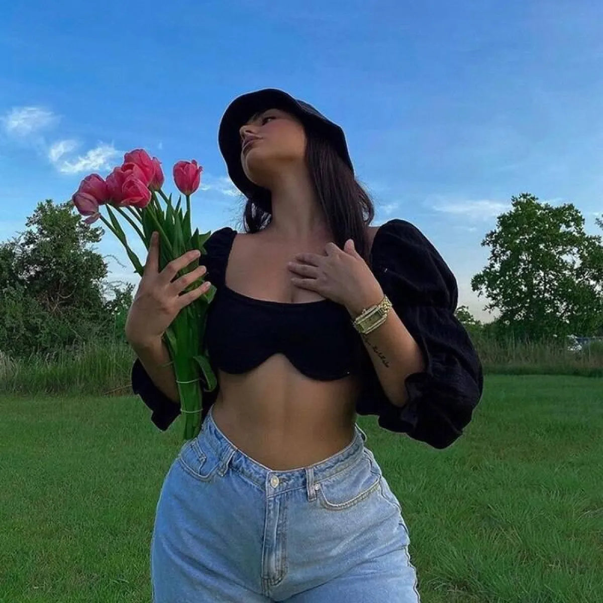 Bela Turtleneck Crop Top