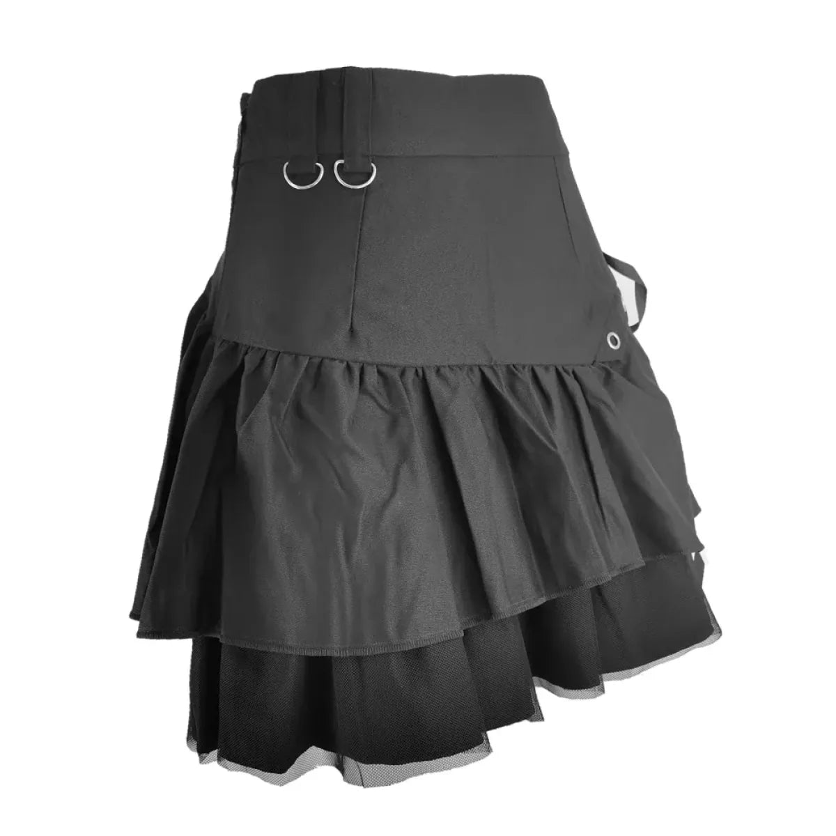 Black Retro Kawaii Skirt – Sweet Korean Streetwear Mini Skirt