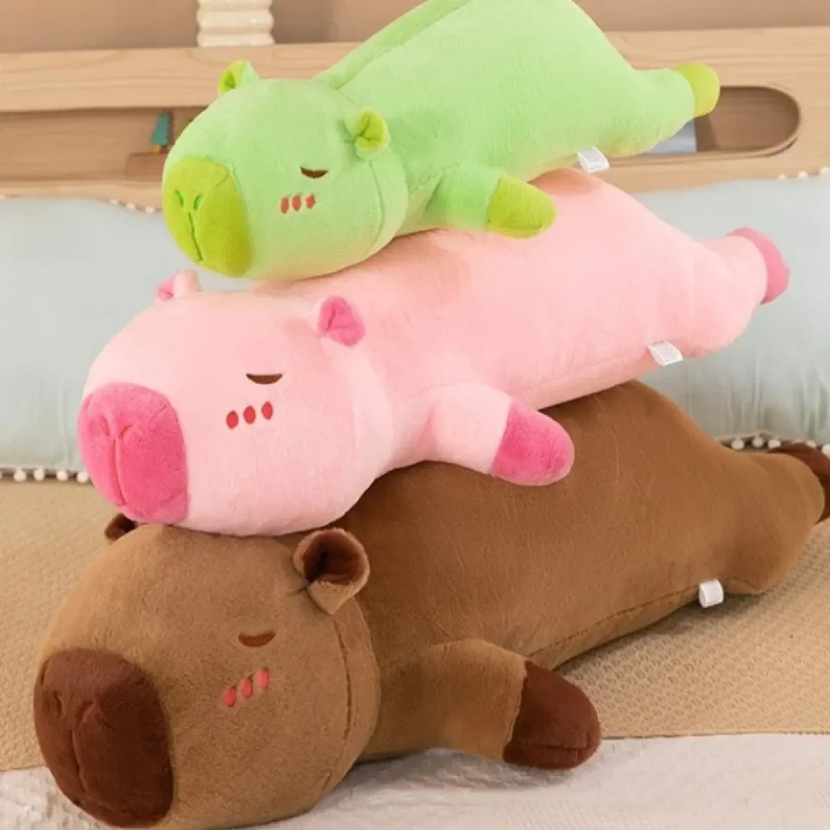 60cm Kawaii Capybara Plush Pillow – Soft Sleeping Toy for Birthday Gift