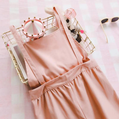 Cat Embroidered Harajuku Romper