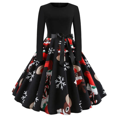 Women's Christmas Styled Swing Dress