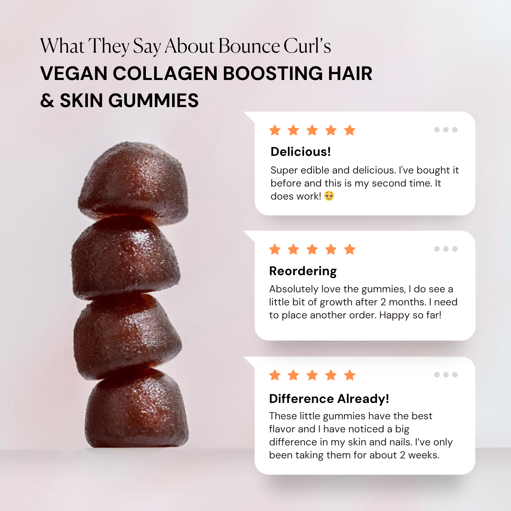 Vegan Collagen Boosting Hair & Skin Gummies