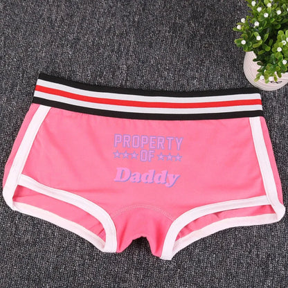 "PROPERTY OF DADDY" BoyShort - Cute Cotton Women's Underwear