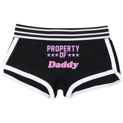 "PROPERTY OF DADDY" BoyShort - Cute Cotton Women's Underwear