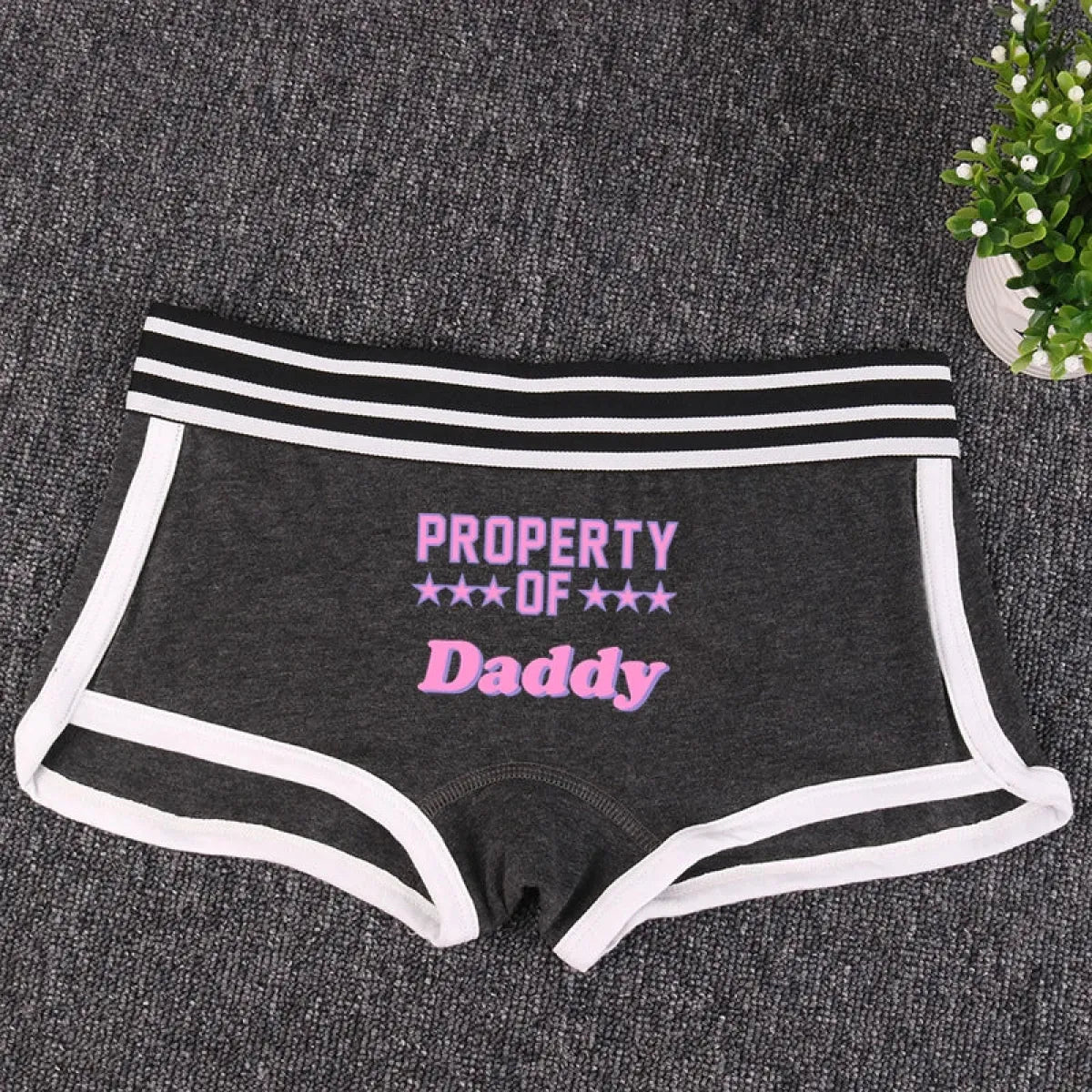 "PROPERTY OF DADDY" BoyShort - Cute Cotton Women's Underwear