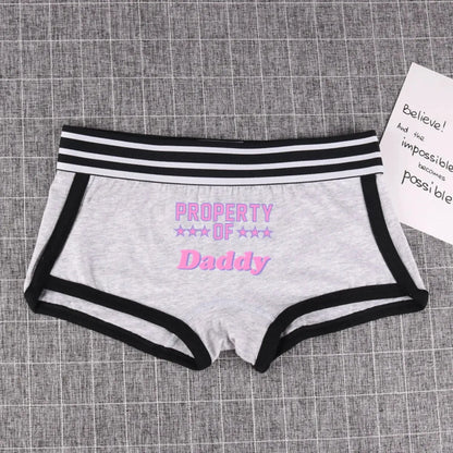 "PROPERTY OF DADDY" BoyShort - Cute Cotton Women's Underwear