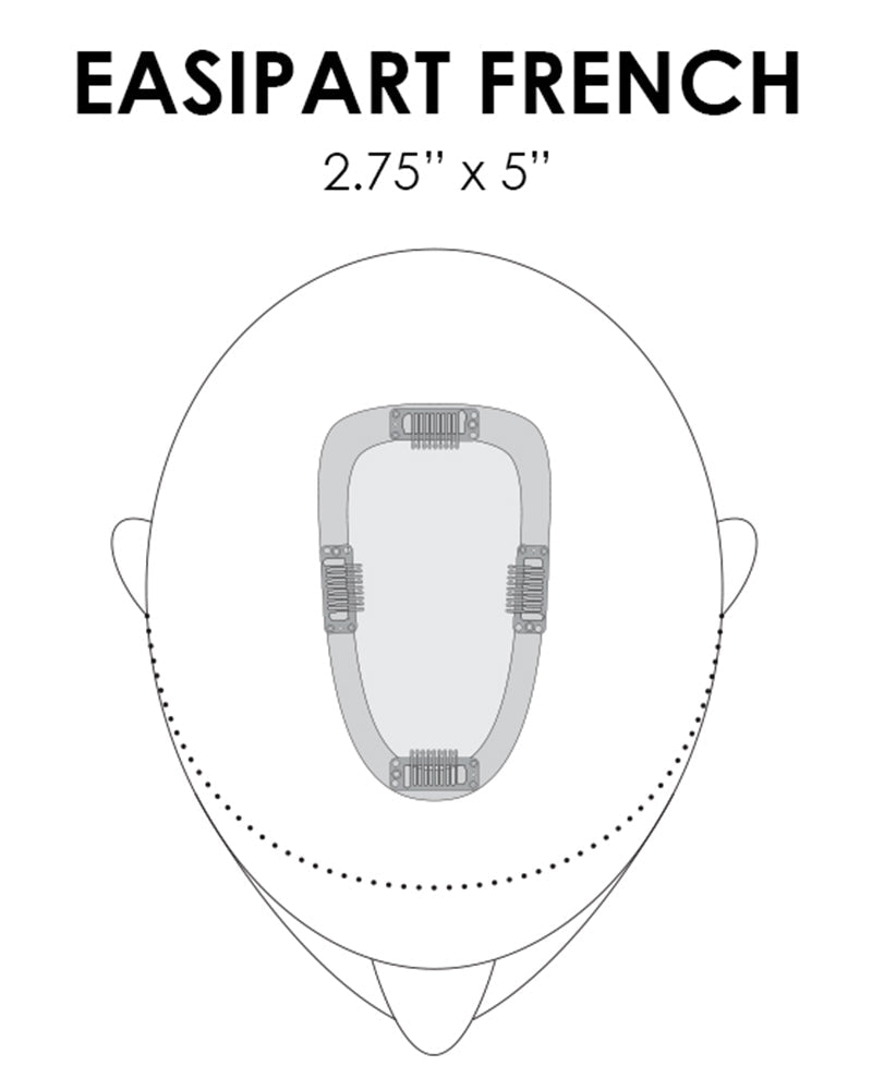 EasiPart French 12 inch (Exclusive) | Monofilament Remy Human Hair Topper by Jon Renau