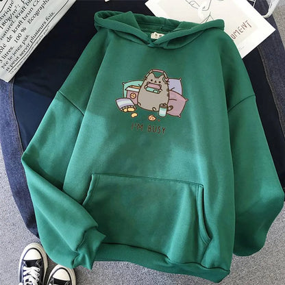 "I'm Busy" Gaming Cat Hoodie
