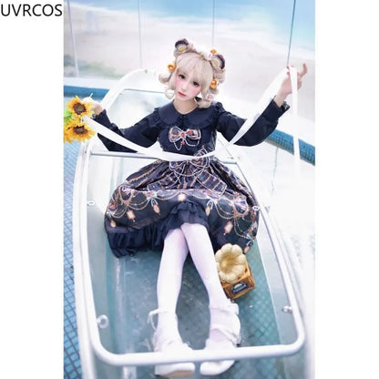 Victoria Vintage Gothic Lolita Star Bow JSK Dress