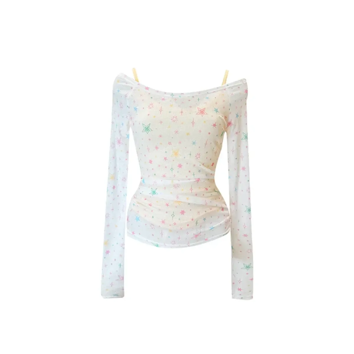 White Star Tee - Harajuku Korean Y2K Fit