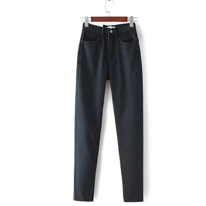 Classic Women High Waist Denim Jeans