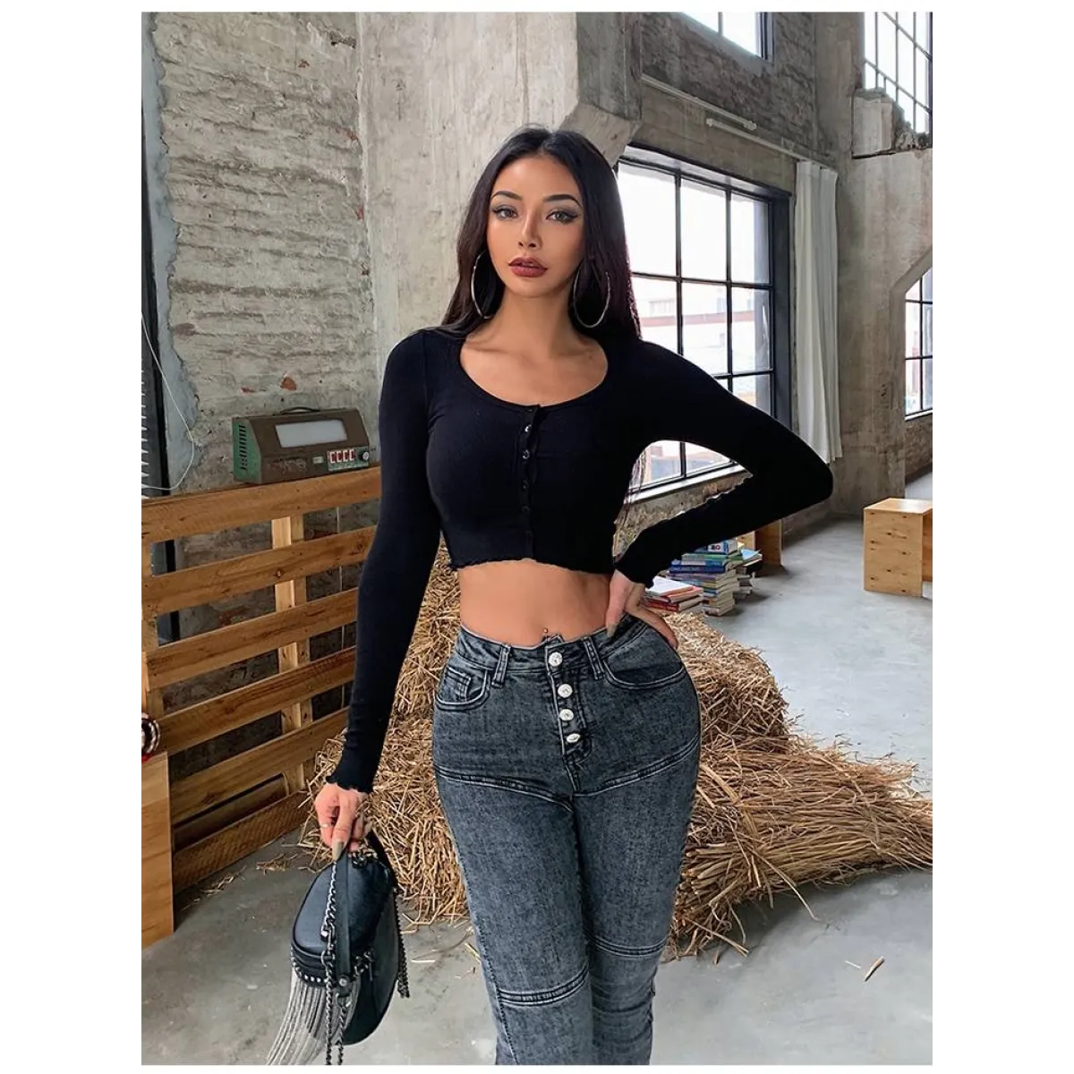 Women's High Waist Skinny Jeans