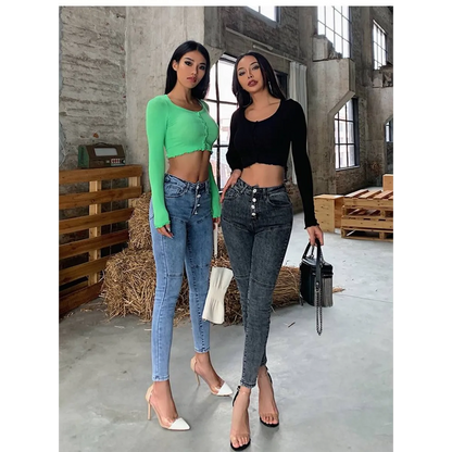 Women's High Waist Skinny Jeans