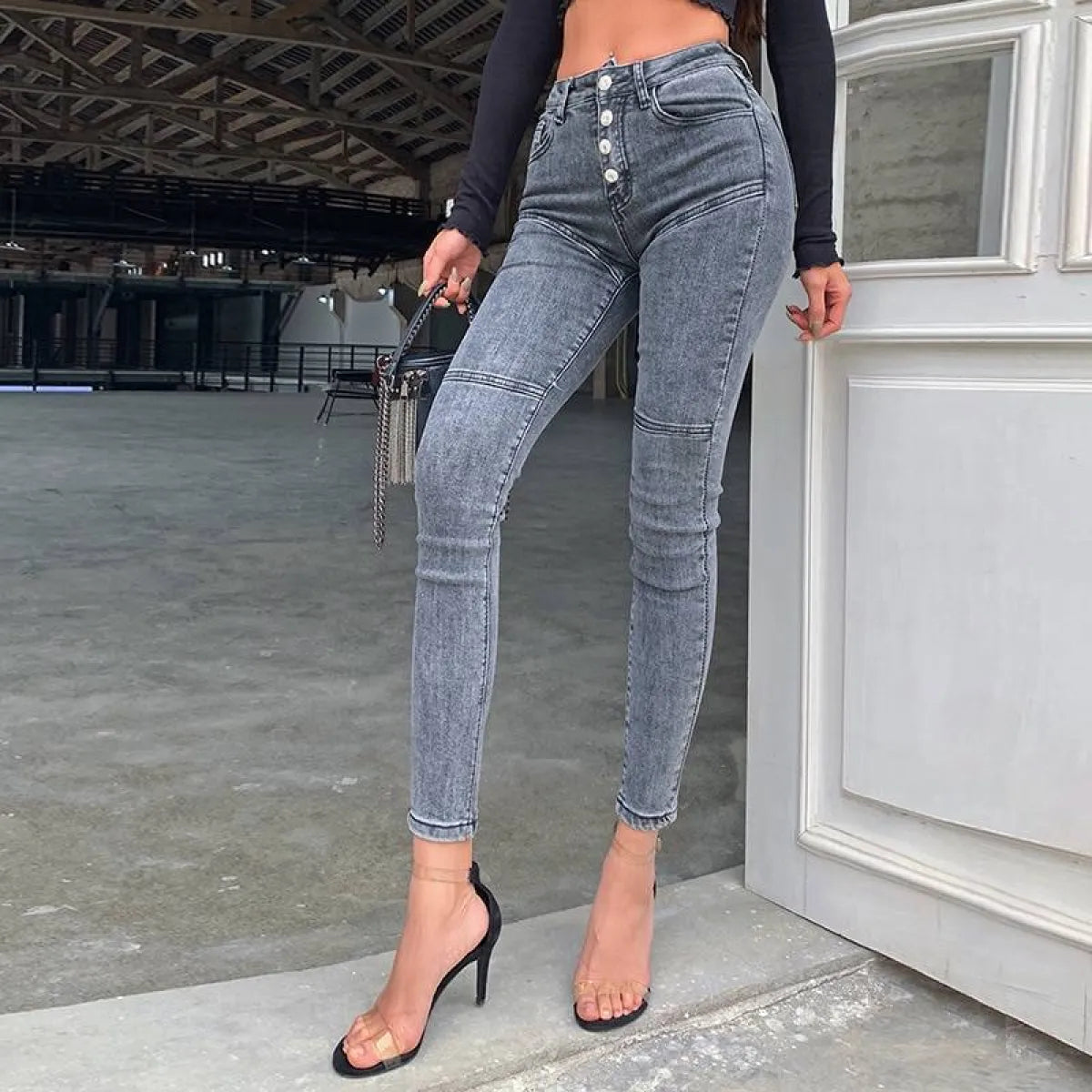 Women's High Waist Skinny Jeans