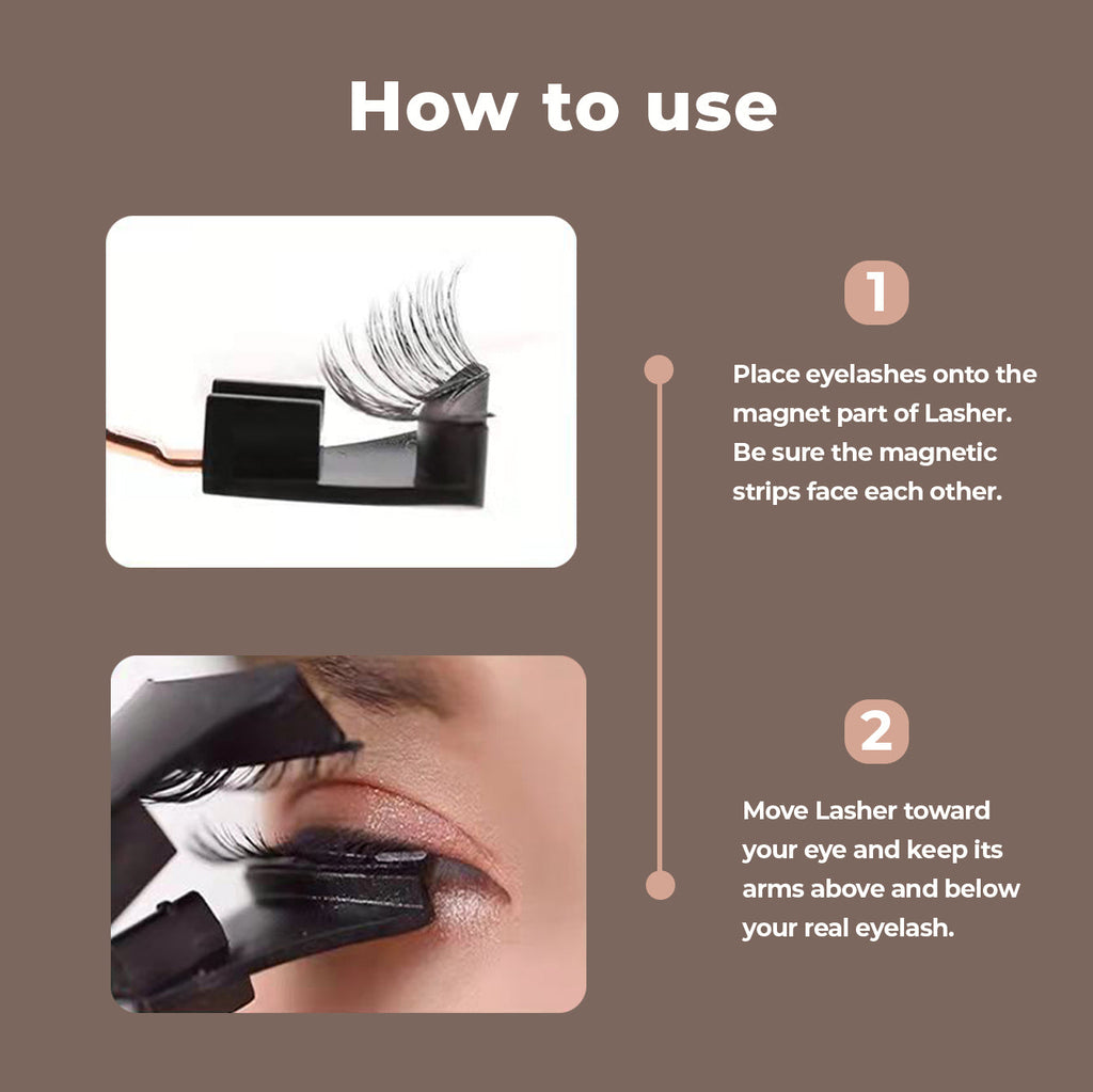 CRUELTY FREE REUSABLE 6D MAGNETIC EYELASHES-Miami