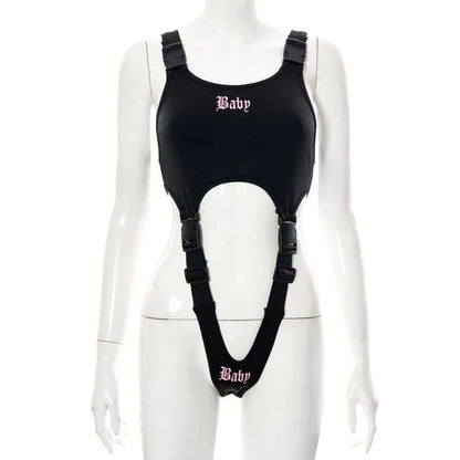 "Baby" Cut Out Bodysuit