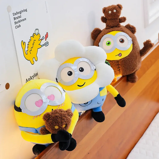 25cm Kawaii Minions Plush Toys – Soft Dolls for Birthday Gift