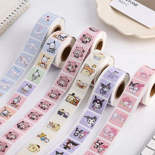 500PCS Cute Kuromi, Pochacco, My Melody Cartoon Stickers