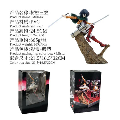 Attack on Titan Mikasa & Levi PVC Action Figure Set