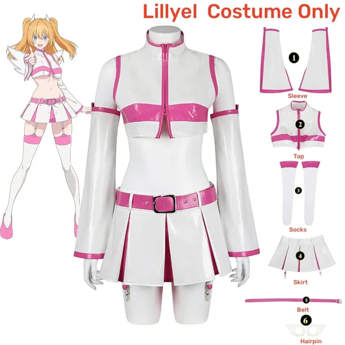 2.5D Seduction Lilysa Amano Cosplay Costume – Full Set with Wig