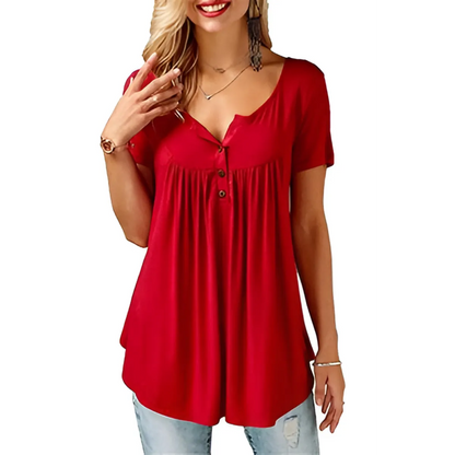 Women's Loose Summer V-Neck T-Shirt