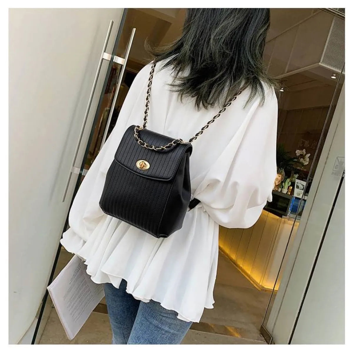 Chain Detail Backpack