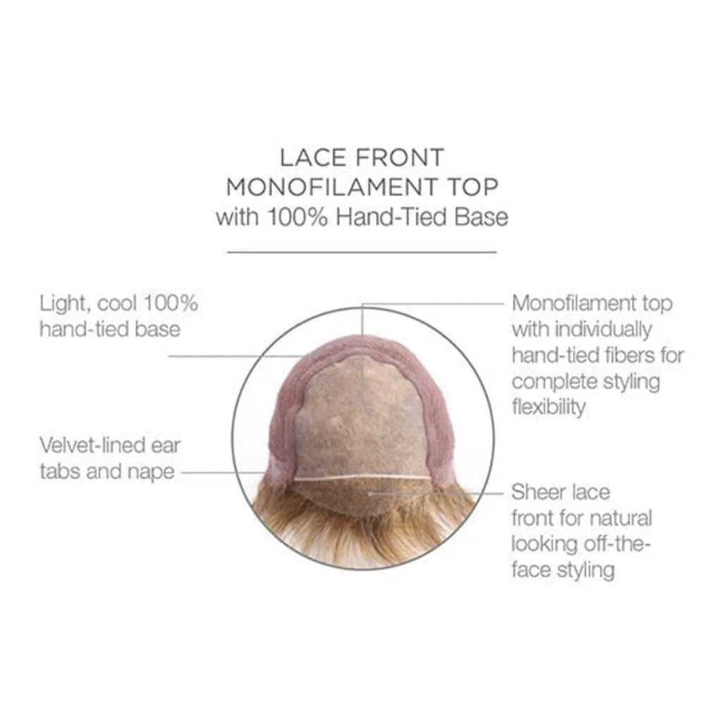 JBEXTENSION ELLEN MONO Full Monofilament Handmade Full Lace Full Hand Tied Wig 12 Inches Blonde Mono Lace Handmade Futura Fiber Wig Glueless Wig ELLEN MONO【BENDY EAR TABS】