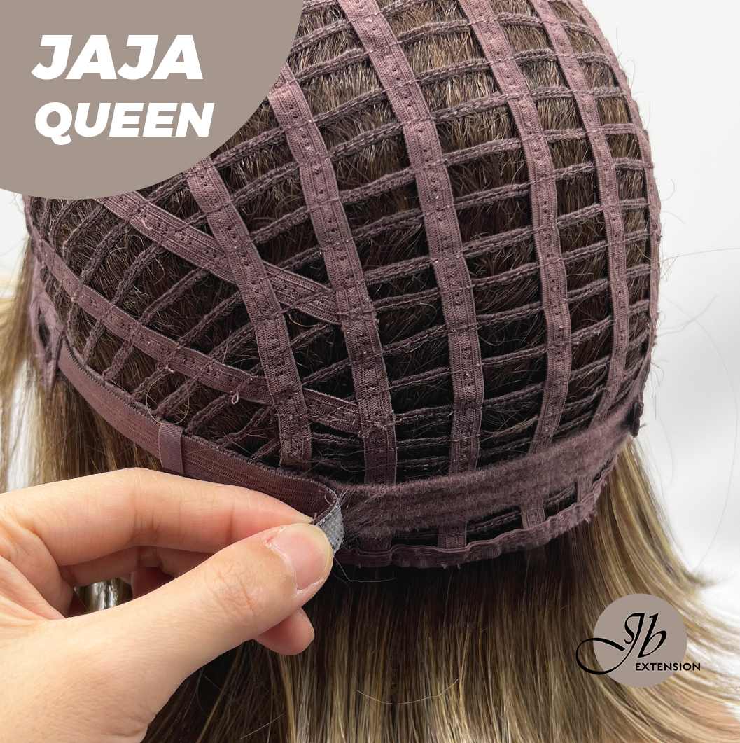 JBEXTENSION 12 Inches Hazelnut Short Women Fashion Wig With Bangs JAJA QUEEN HAZELNUT【PLUS PERMATEASE】【BENDY EAR TABS】